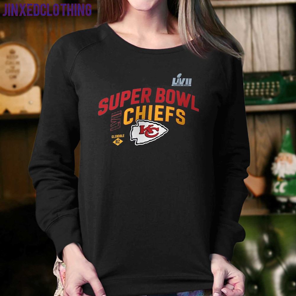 Official Kansas City Chiefs Super Bowl Lvii Team Logo Lockup T Shirt 