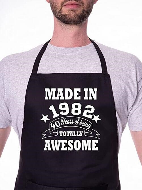 An apron that is meant to be funny and novelty for