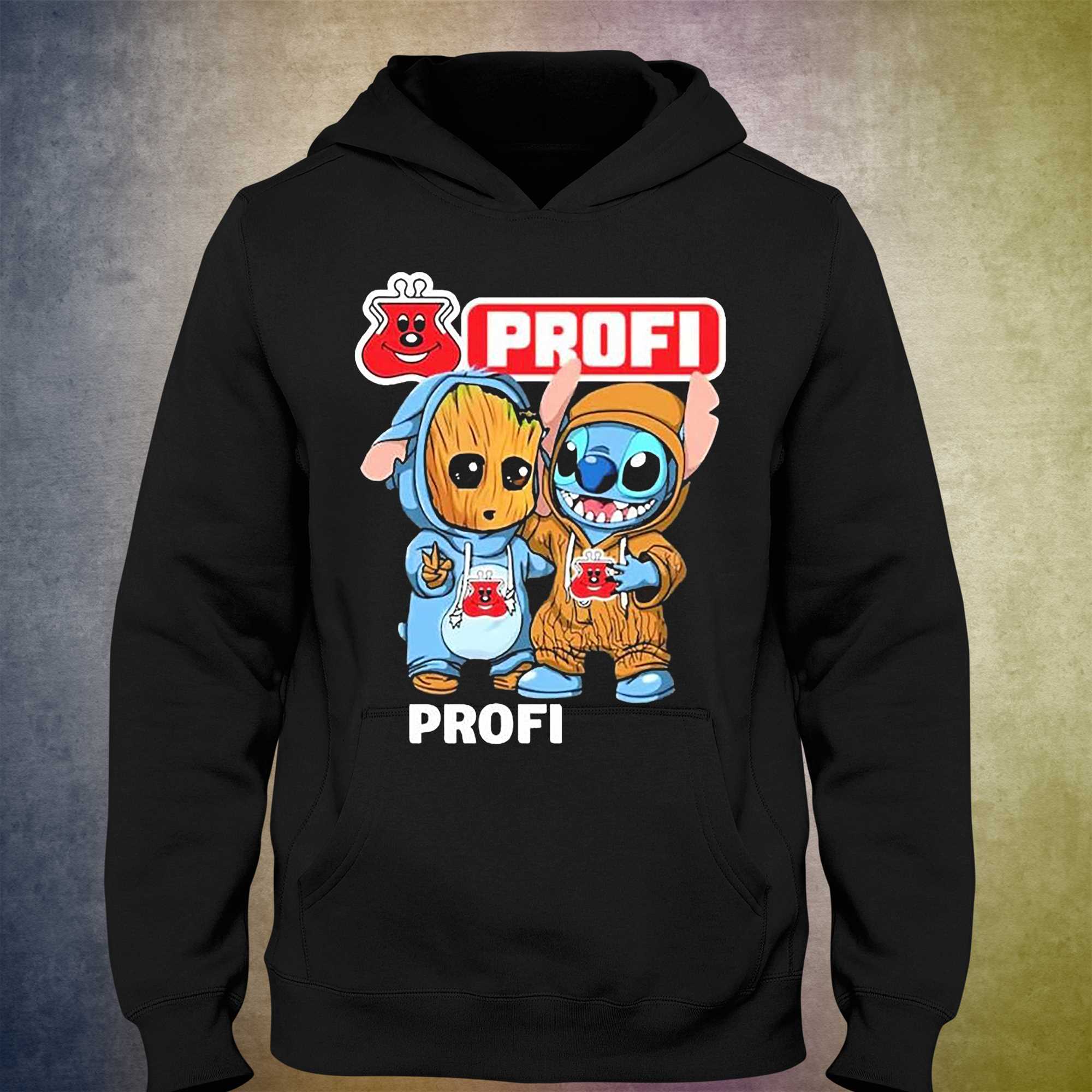 Baby Groot And Baby Stitch Profi T-shirt 
