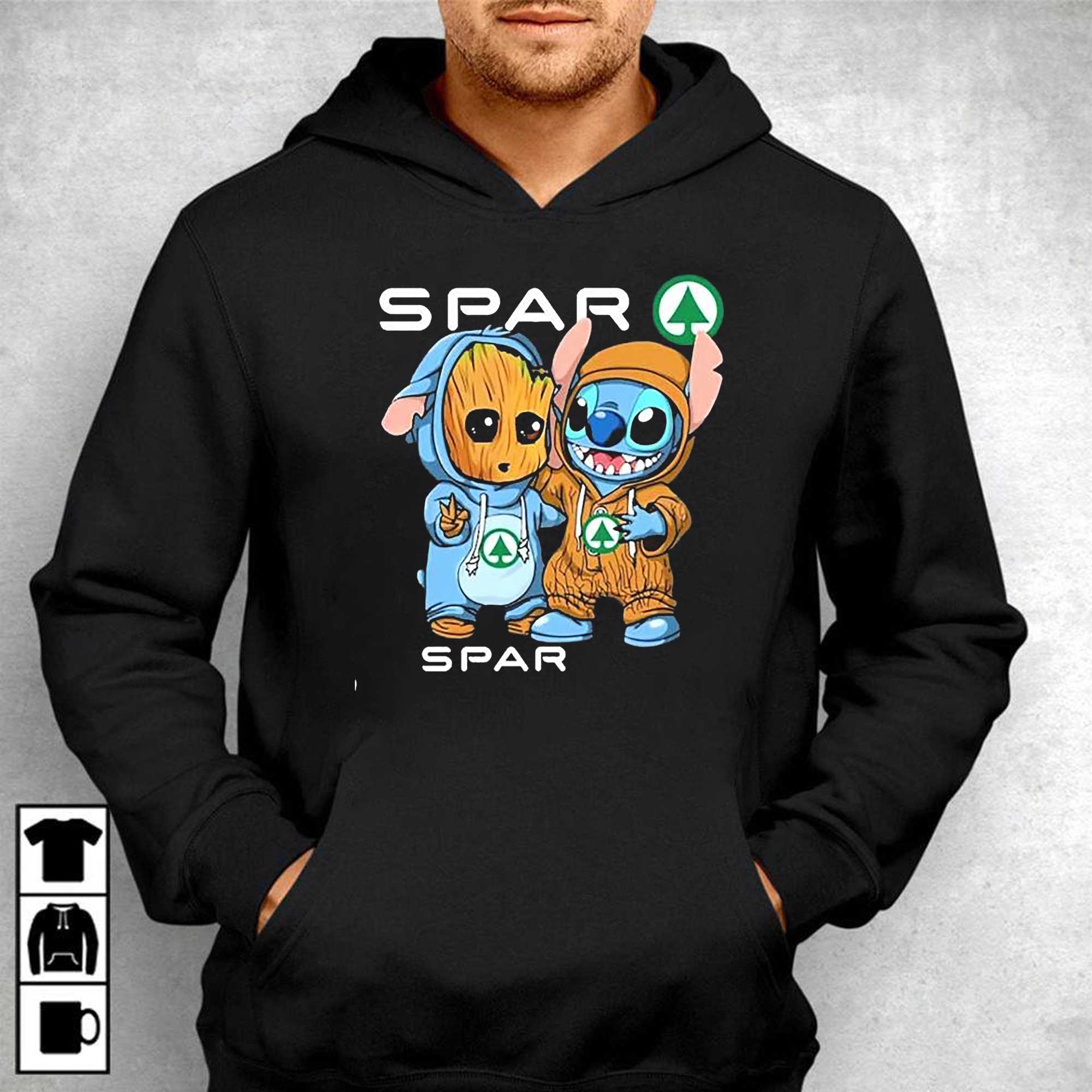 Baby Groot And Baby Stitch Spar T-shirt 
