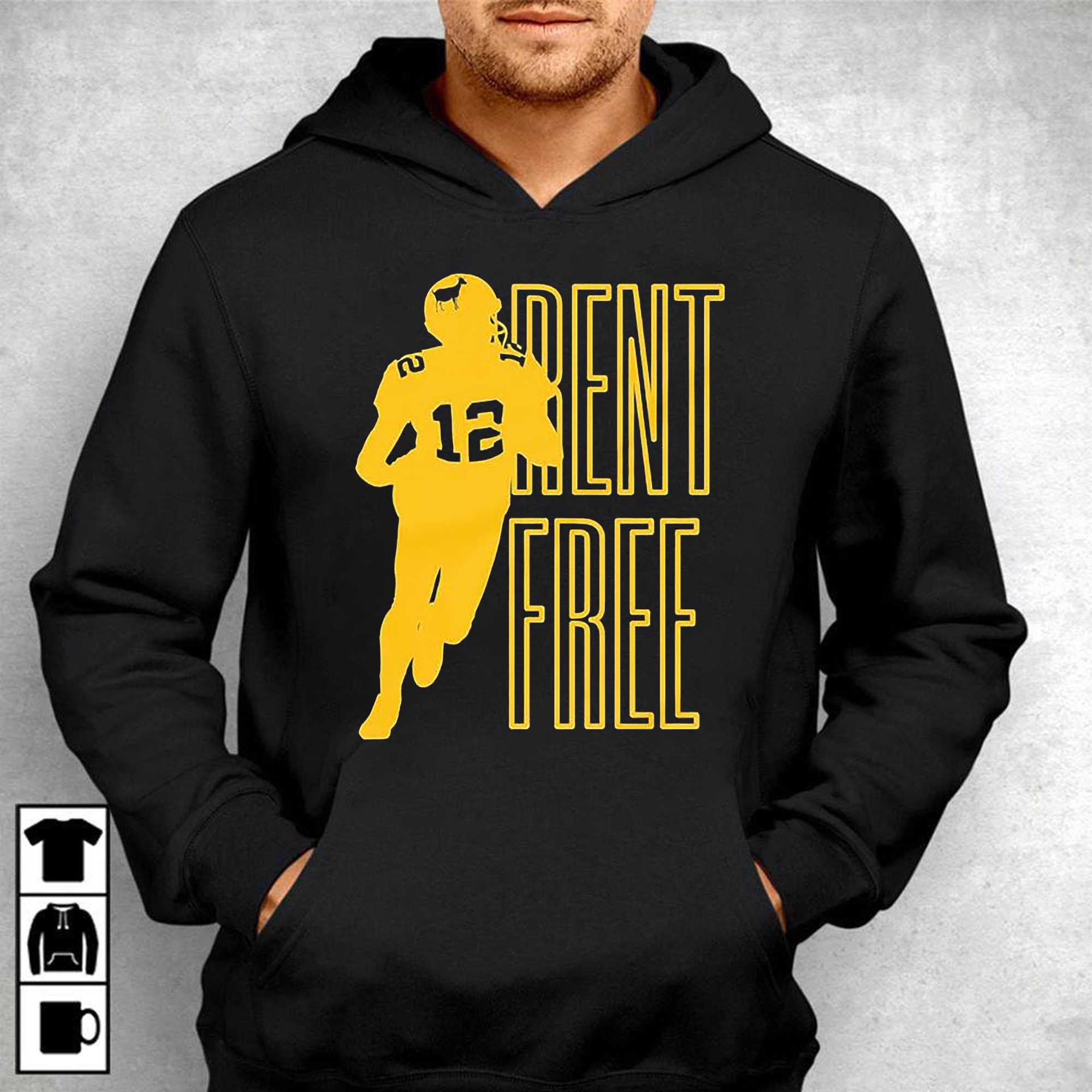 Green Bay Packers Aaron Rodgers Rent Free T-shirt 