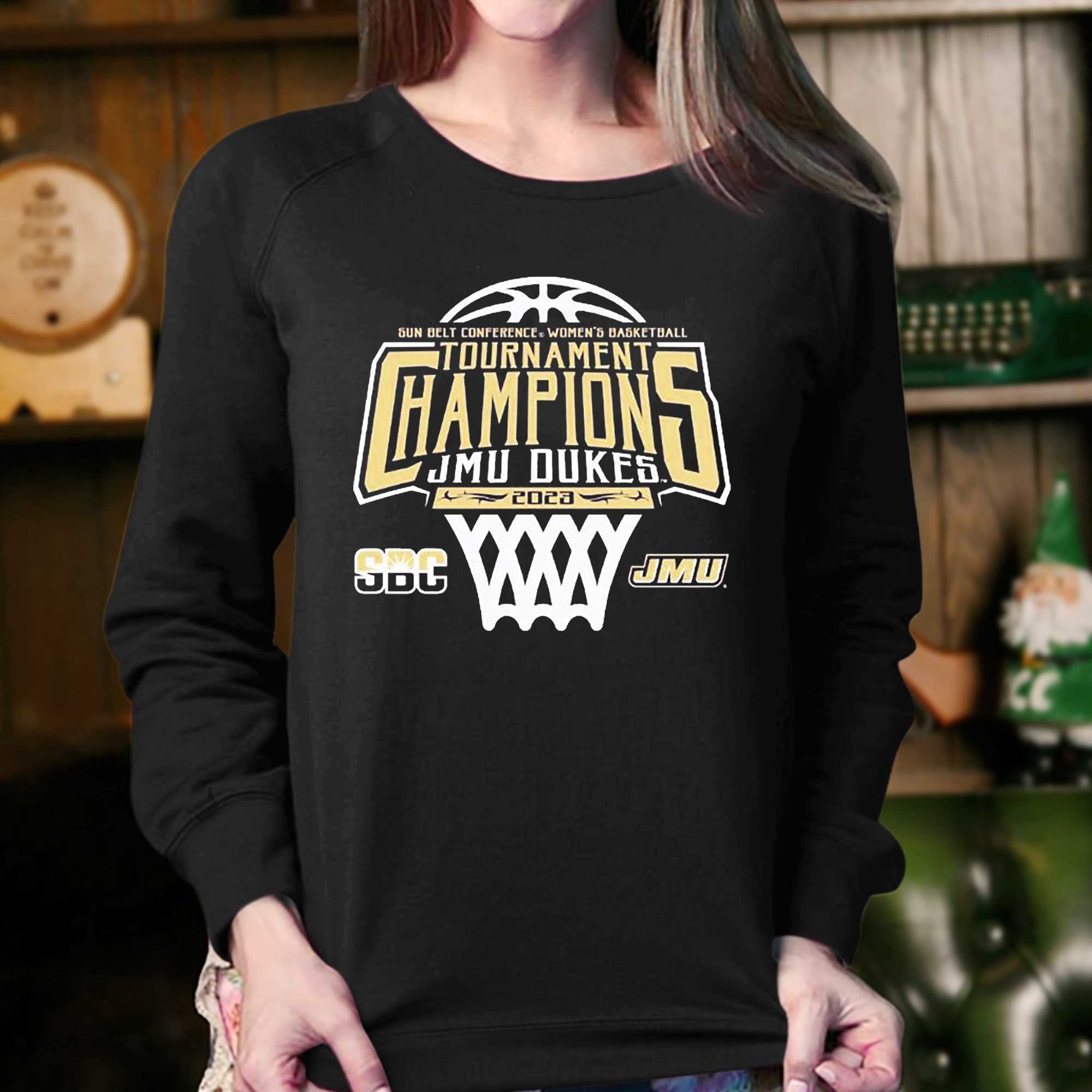 James Madison University Womens Basketball 2023 Sun Belt Tournament Champions Shirt 
