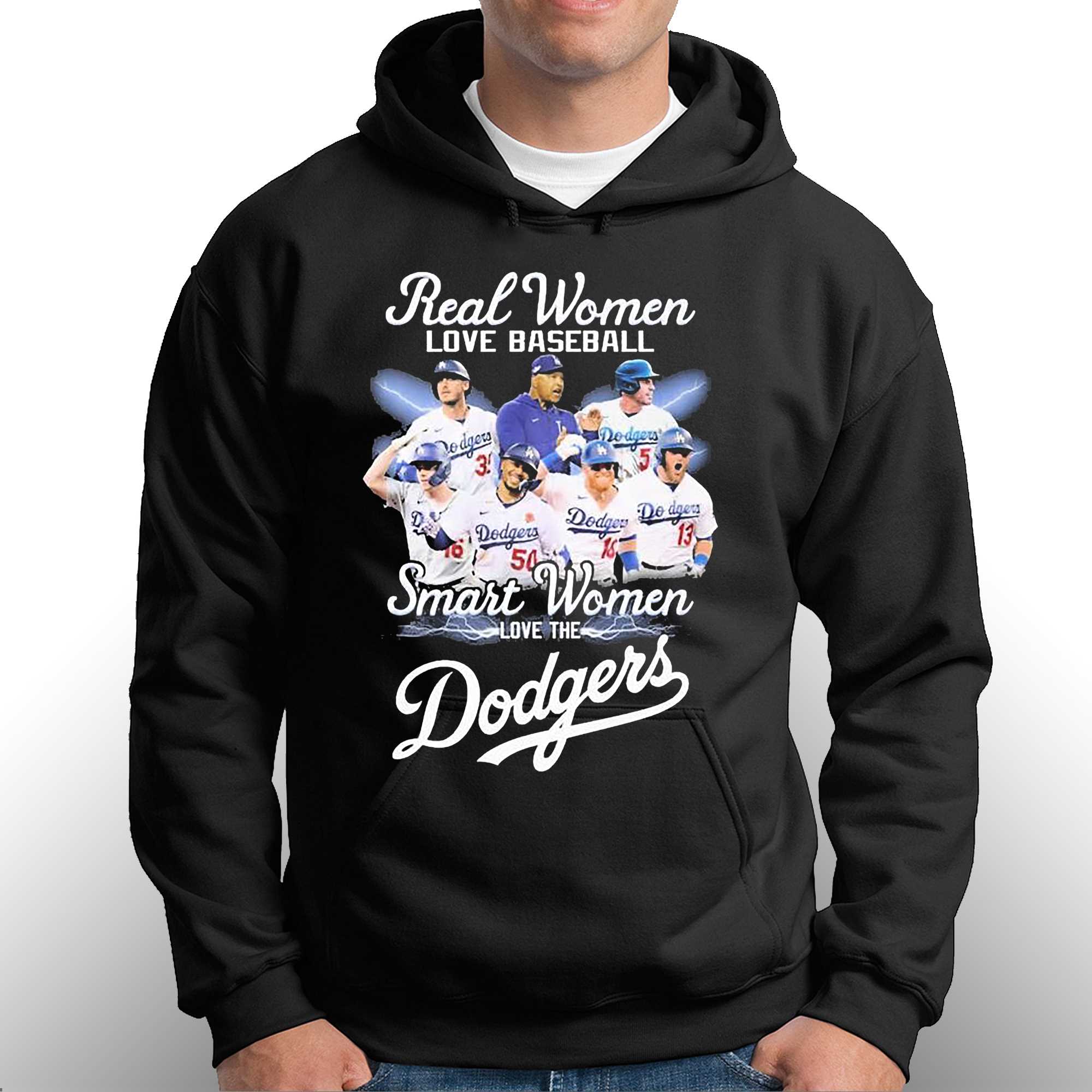 Real Women Love Baseball Smart Women Love The Dodgers 2023 T-shirt 