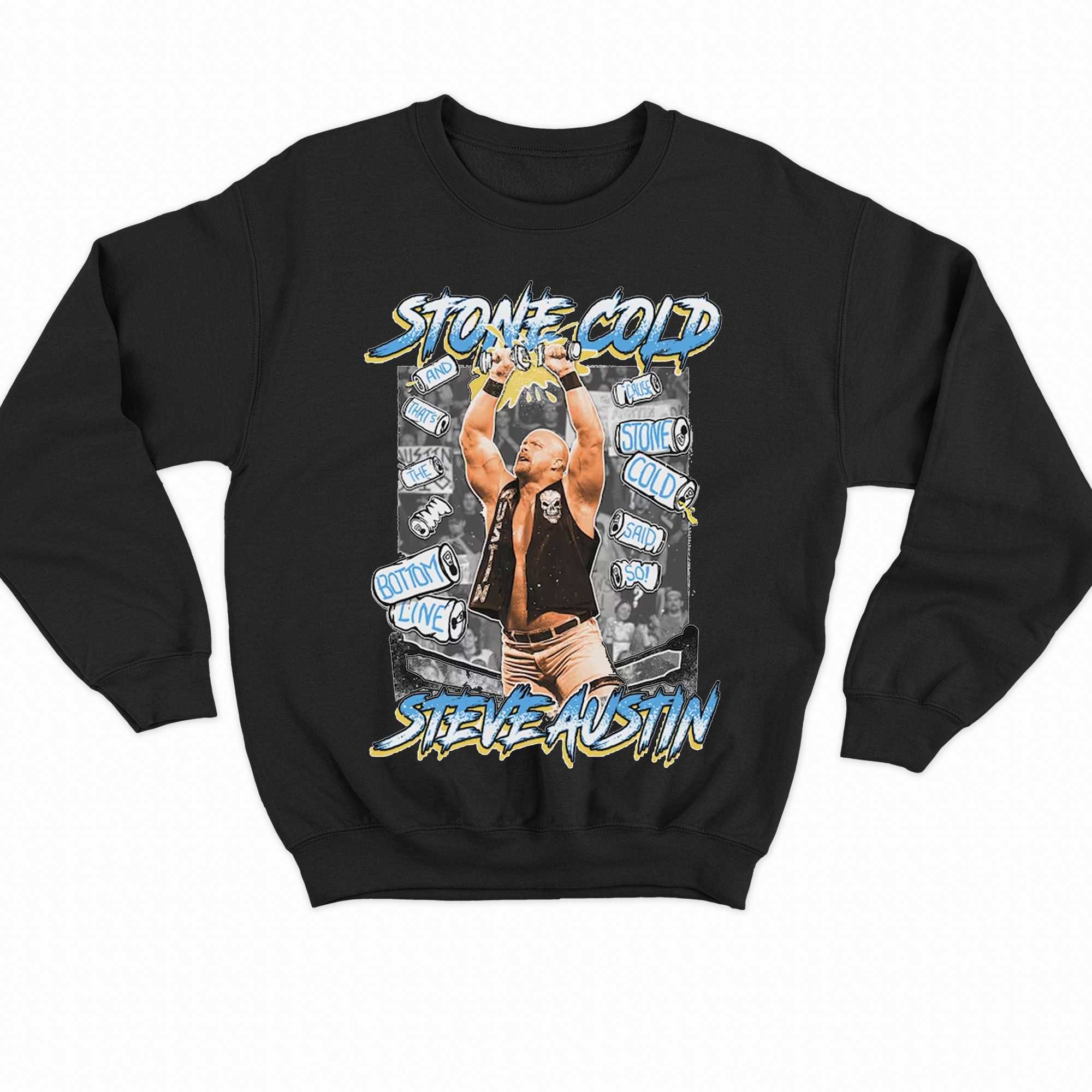 Stone Cold Steve Austin Ripple Junction Superimposed T-shirt 