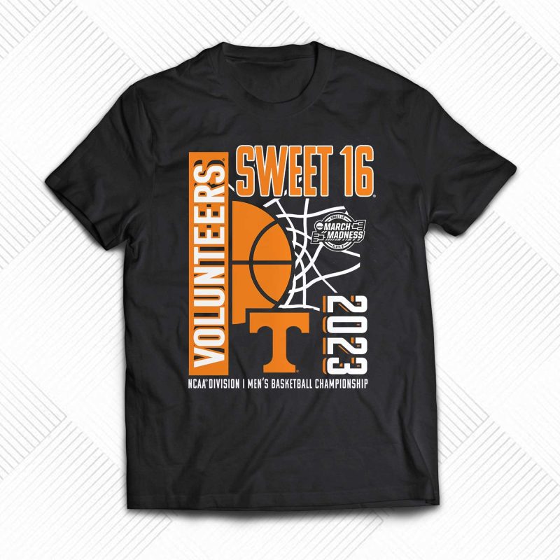 tennessee volunteers 2023 ncaa mens basketball tournament march madness sweet 16 t shirt 1 1