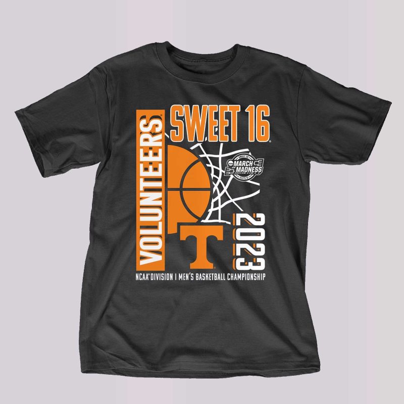 tennessee volunteers 2023 ncaa mens basketball tournament march madness sweet 16 t shirt 1