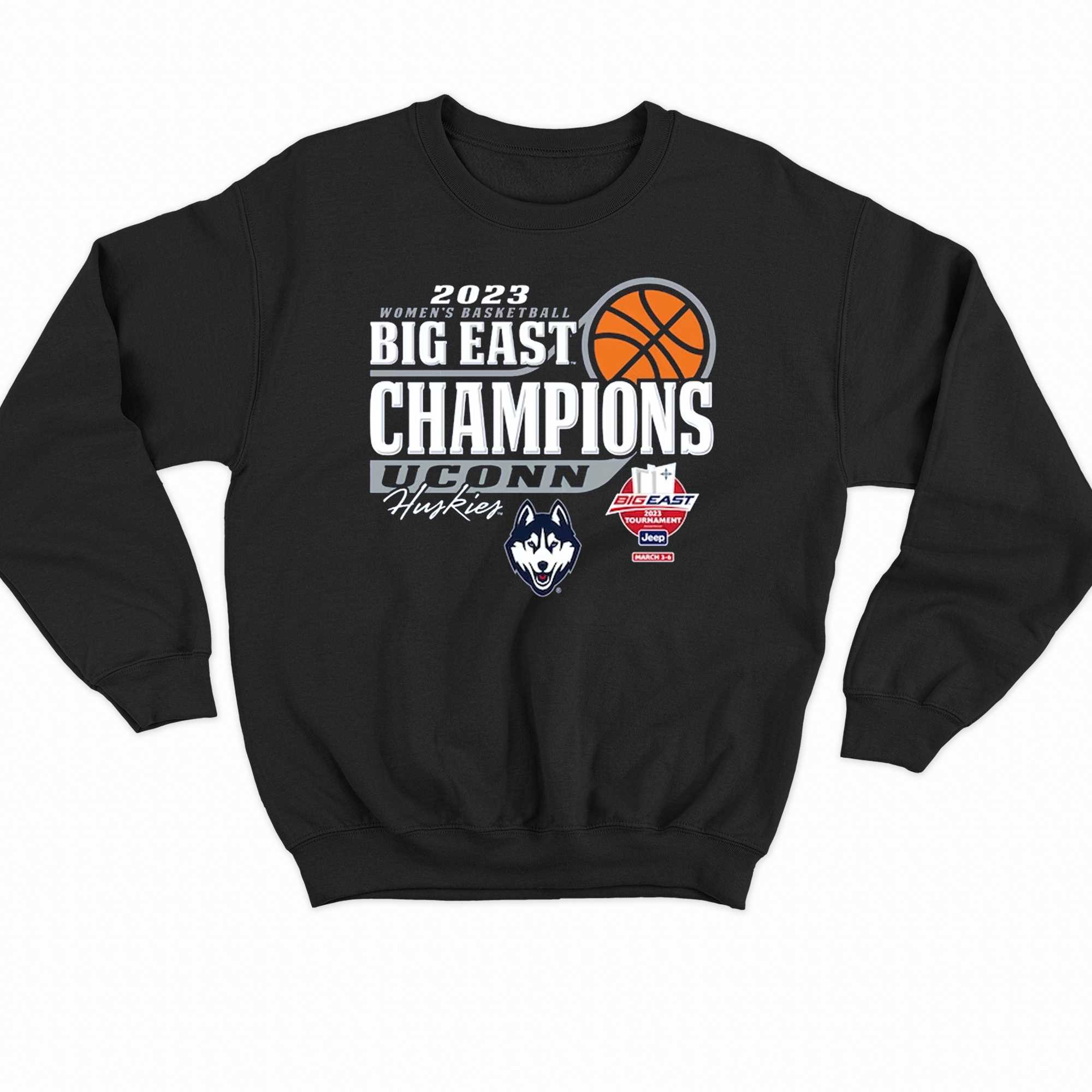 Uconn Huskies Blue Big East Womens Basketball Conference Tournament Champions Locker Room T-shirt 
