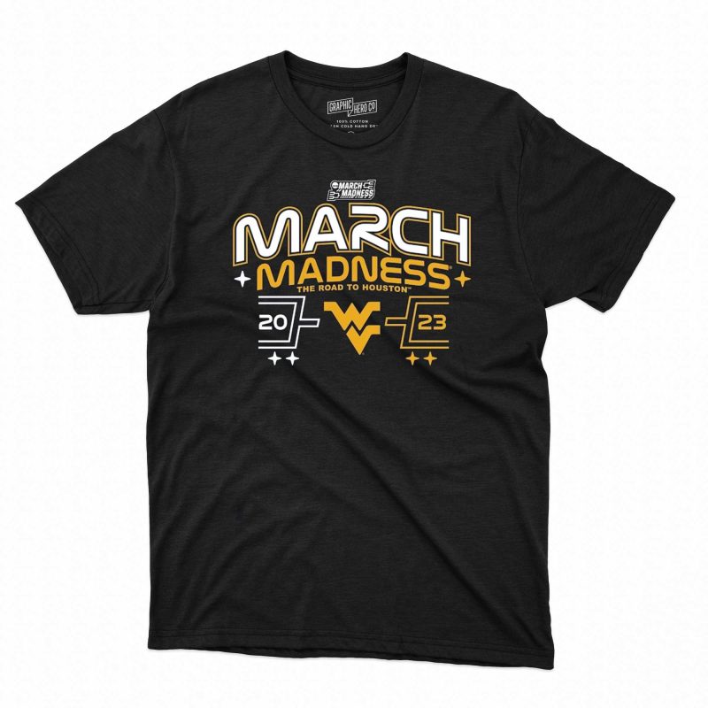 west virginia mountaineers 2023 ncaa mens basketball tournament march madness t shirt 1