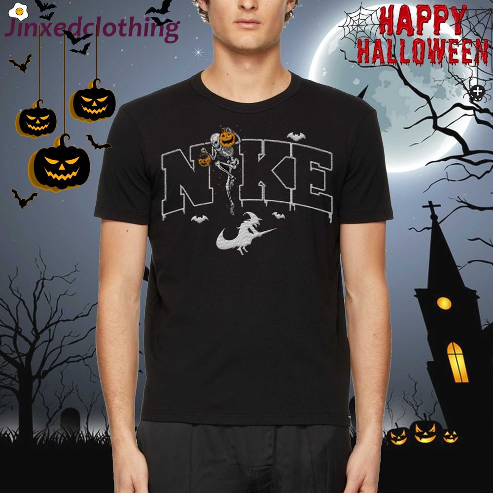 Embroidered halloween nike sweatshirt